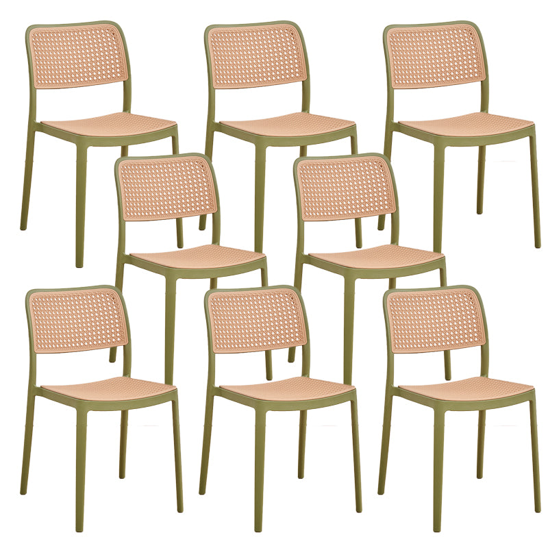 Modern & Contemporary Open Back Stackable Dining Chairs(Set of 4/8)