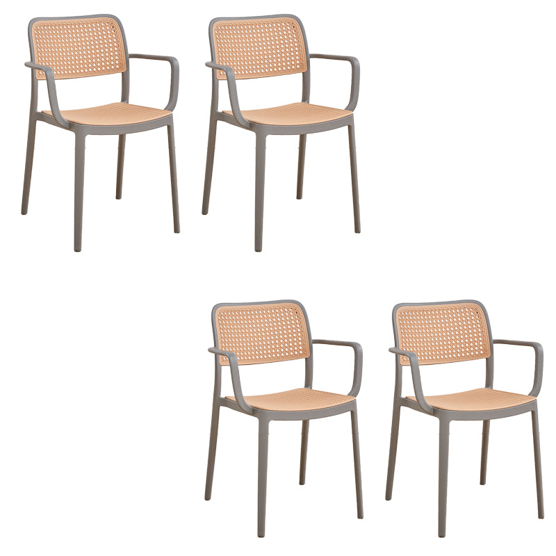 Modern & Contemporary Open Back Stackable Dining Chairs(Set of 4/8)