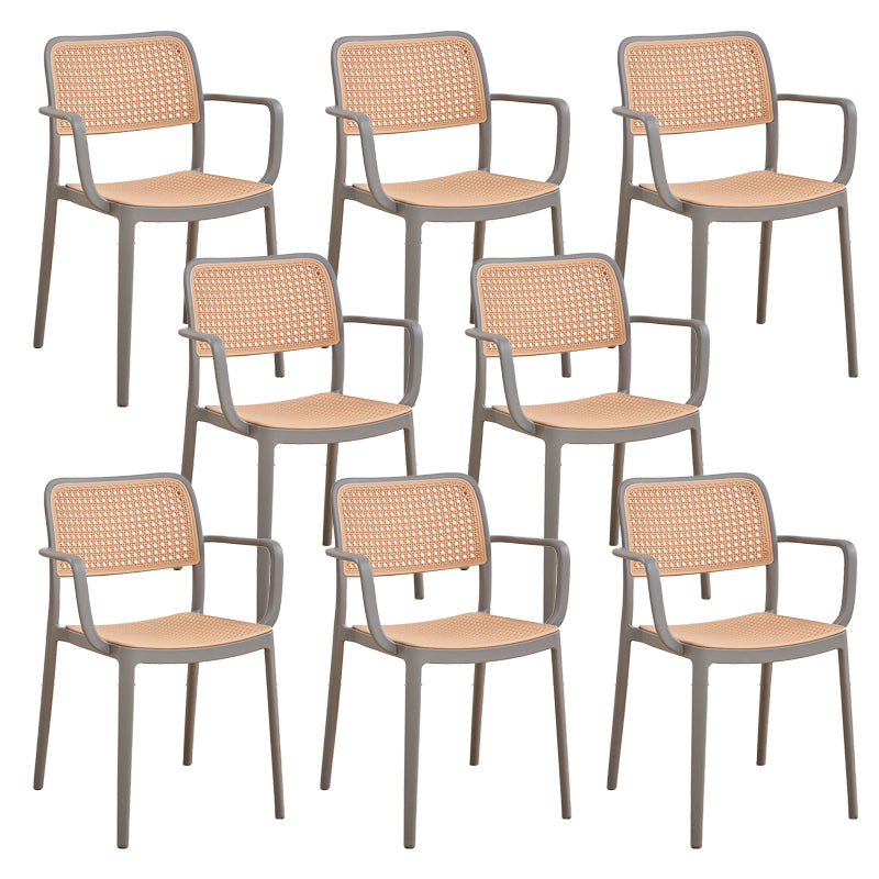 Modern & Contemporary Open Back Stackable Dining Chairs(Set of 4/8)