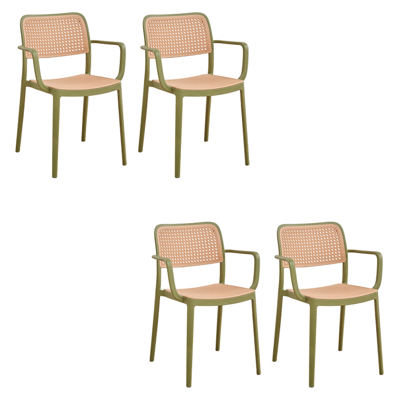 Modern & Contemporary Open Back Stackable Dining Chairs(Set of 4/8)