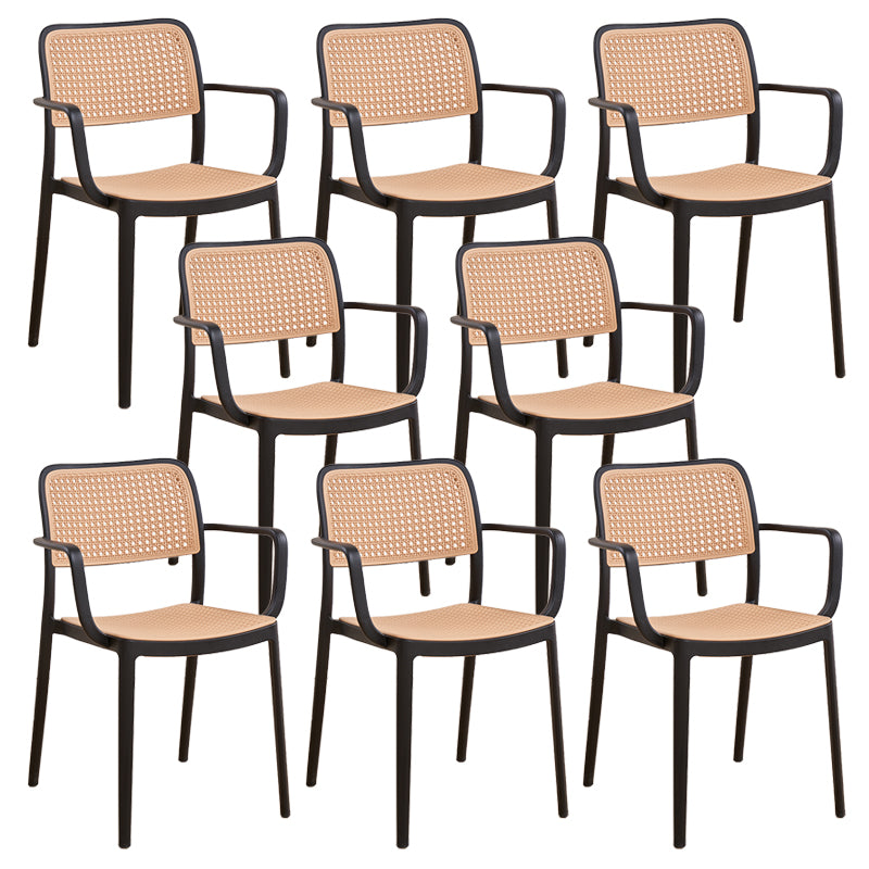 Modern & Contemporary Open Back Stackable Dining Chairs(Set of 4/8)