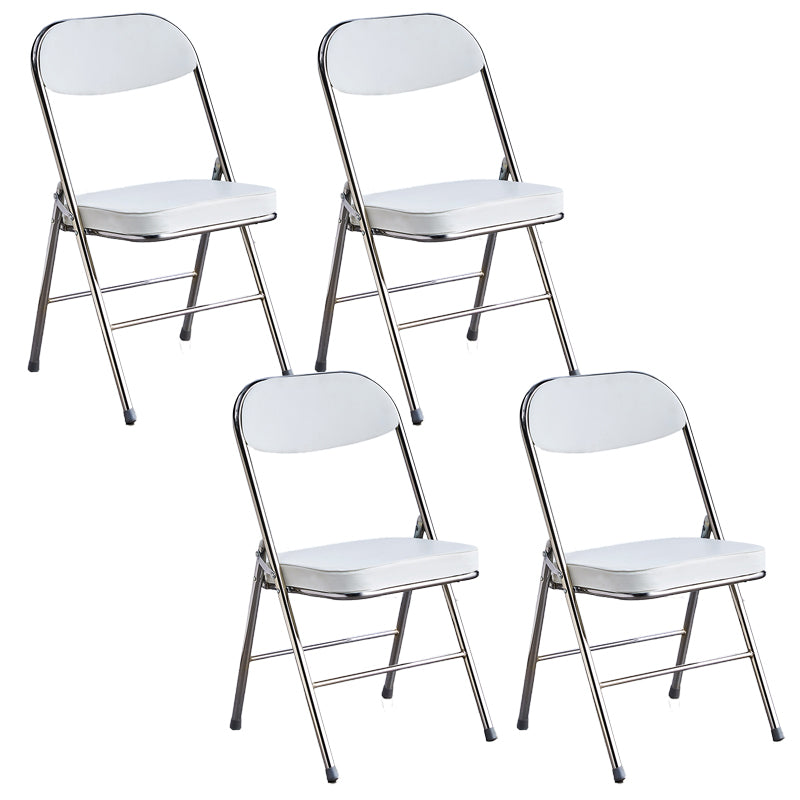 Modern Open Back Folding Metal Armless Dining Chairs(Set of 4/8)