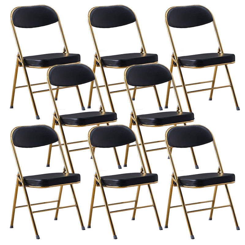 Modern Open Back Folding Metal Armless Dining Chairs(Set of 4/8)