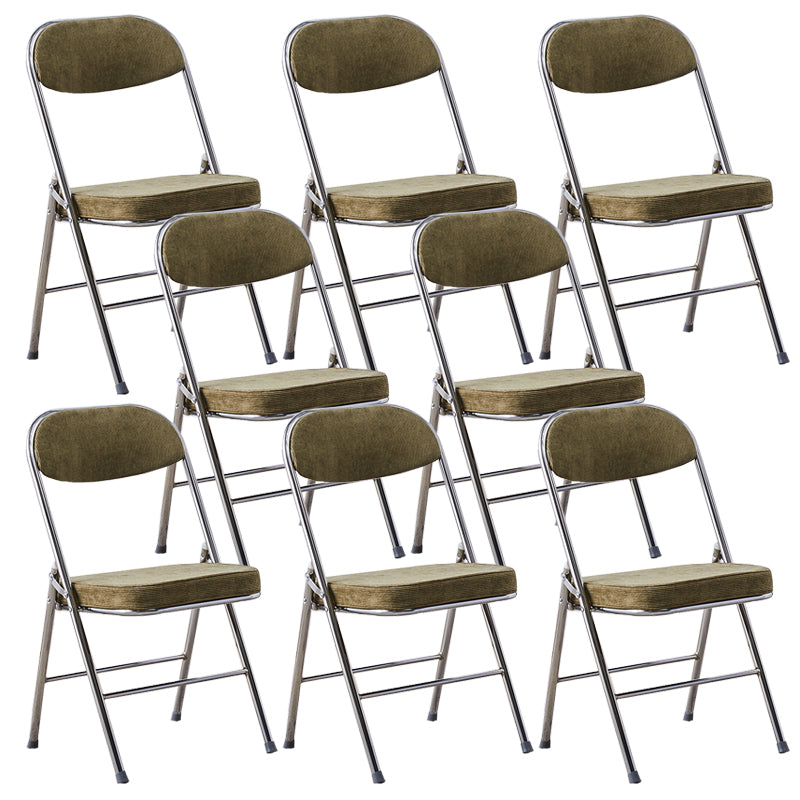 Modern Open Back Folding Metal Armless Dining Chairs(Set of 4/8)