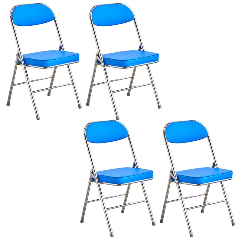 Modern Open Back Folding Metal Armless Dining Chairs(Set of 4/8)