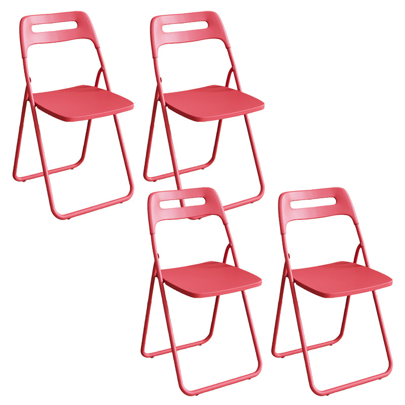 Modern Folding Open Back Metal Armless Dining Chairs(Set of 4/8)