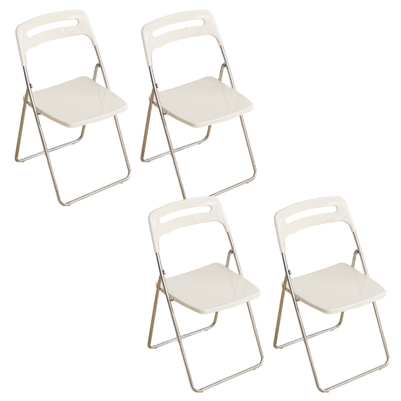 Modern Folding Open Back Metal Armless Dining Chairs(Set of 4/8)