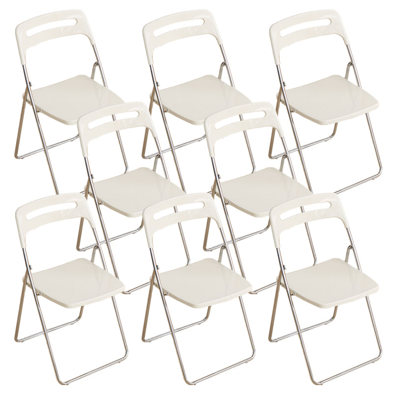 Modern Folding Open Back Metal Armless Dining Chairs(Set of 4/8)