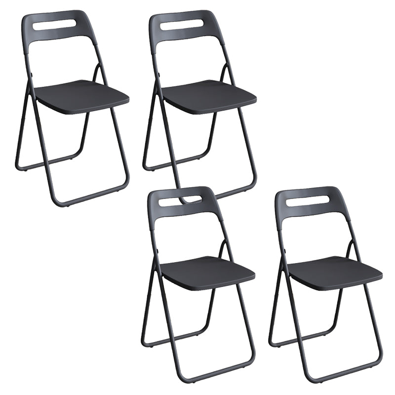 Modern Folding Open Back Metal Armless Dining Chairs(Set of 4/8)