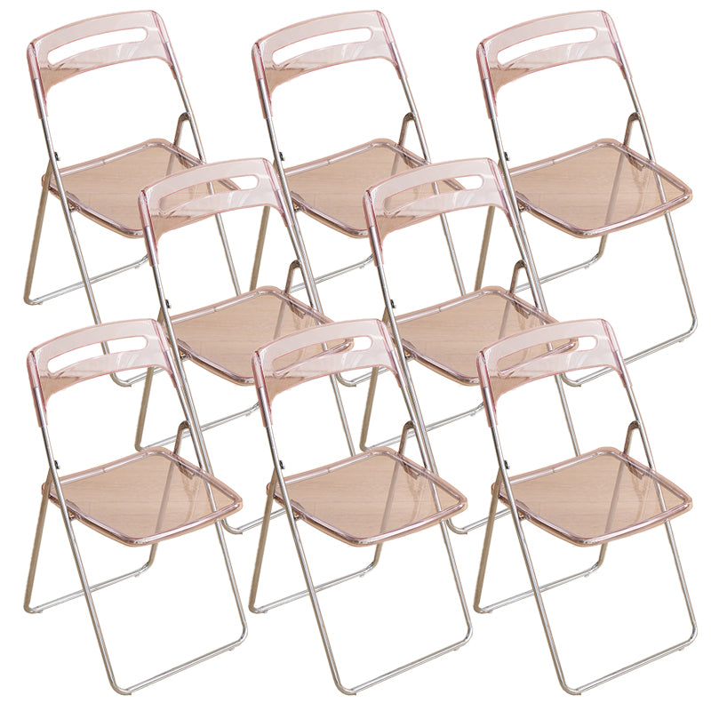 Modern Folding Open Back Metal Armless Dining Chairs(Set of 4/8)