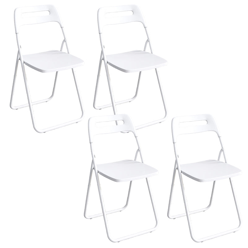 Modern Folding Open Back Metal Armless Dining Chairs(Set of 4/8)