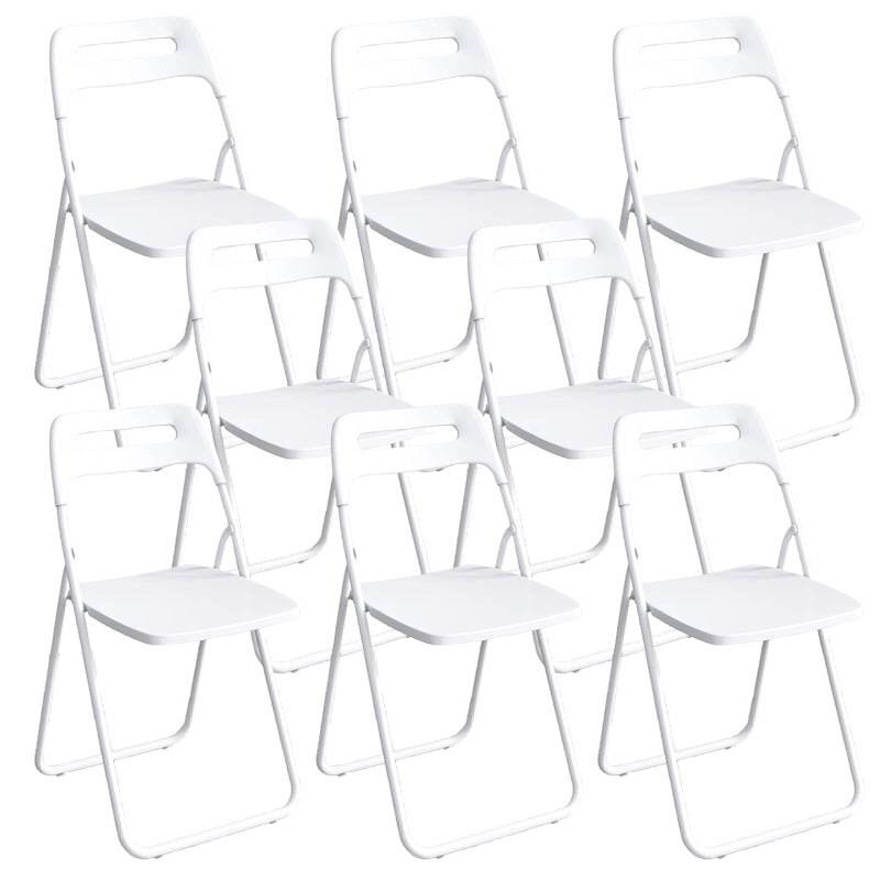 Modern Folding Open Back Metal Armless Dining Chairs(Set of 4/8)