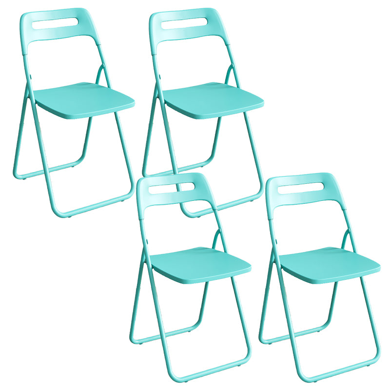 Modern Folding Open Back Metal Armless Dining Chairs(Set of 4/8)