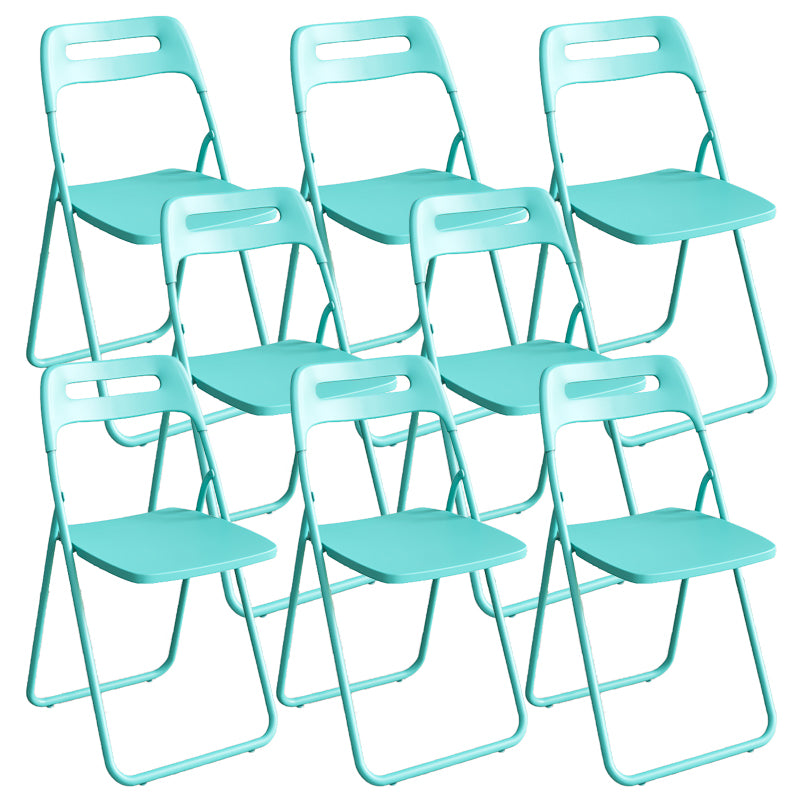 Modern Folding Open Back Metal Armless Dining Chairs(Set of 4/8)