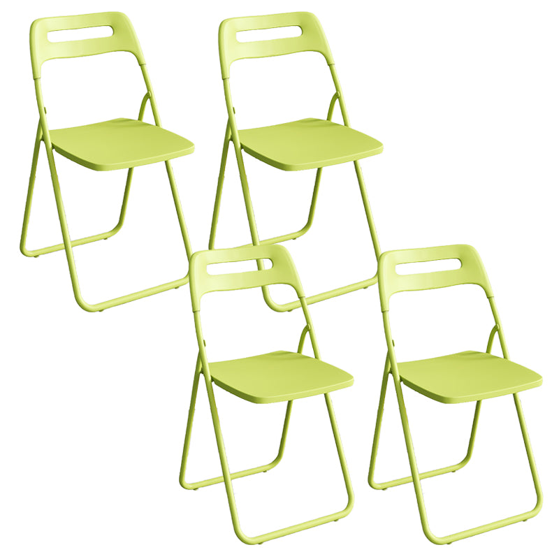 Modern Folding Open Back Metal Armless Dining Chairs(Set of 4/8)