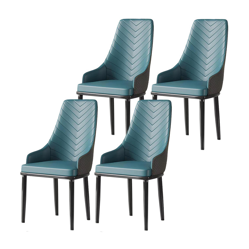 Modern Style Metal Solid Back Upholstered Dining Arm Chair(Set of 4/8)