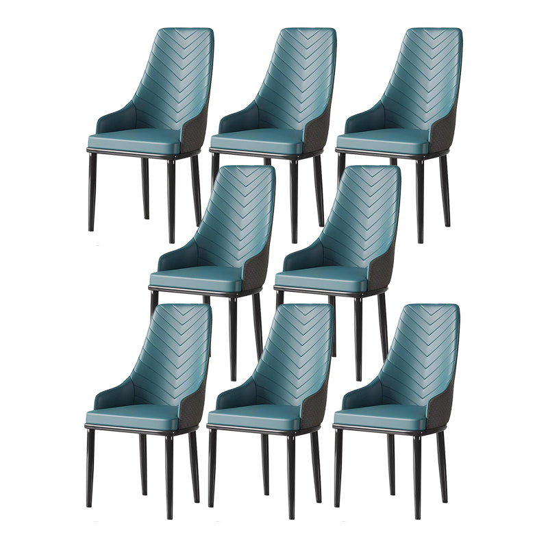 Modern Style Metal Solid Back Upholstered Dining Arm Chair(Set of 4/8)