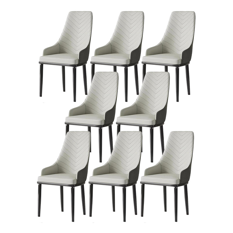 Modern Style Metal Solid Back Upholstered Dining Arm Chair(Set of 4/8)