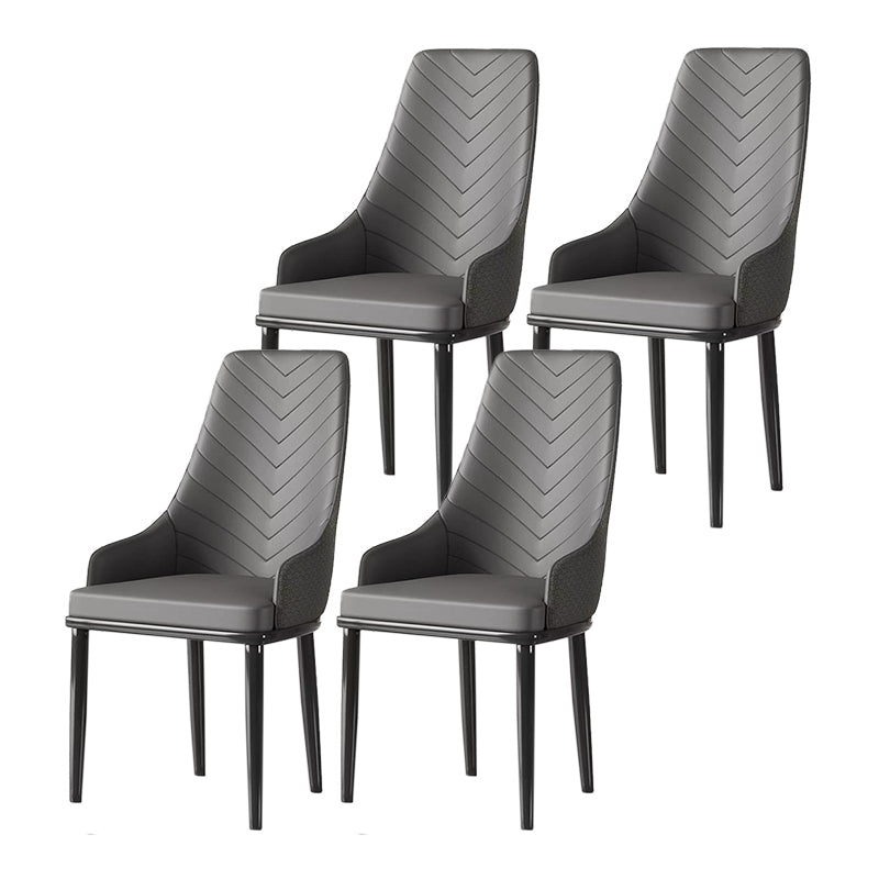 Modern Style Metal Solid Back Upholstered Dining Arm Chair(Set of 4/8)