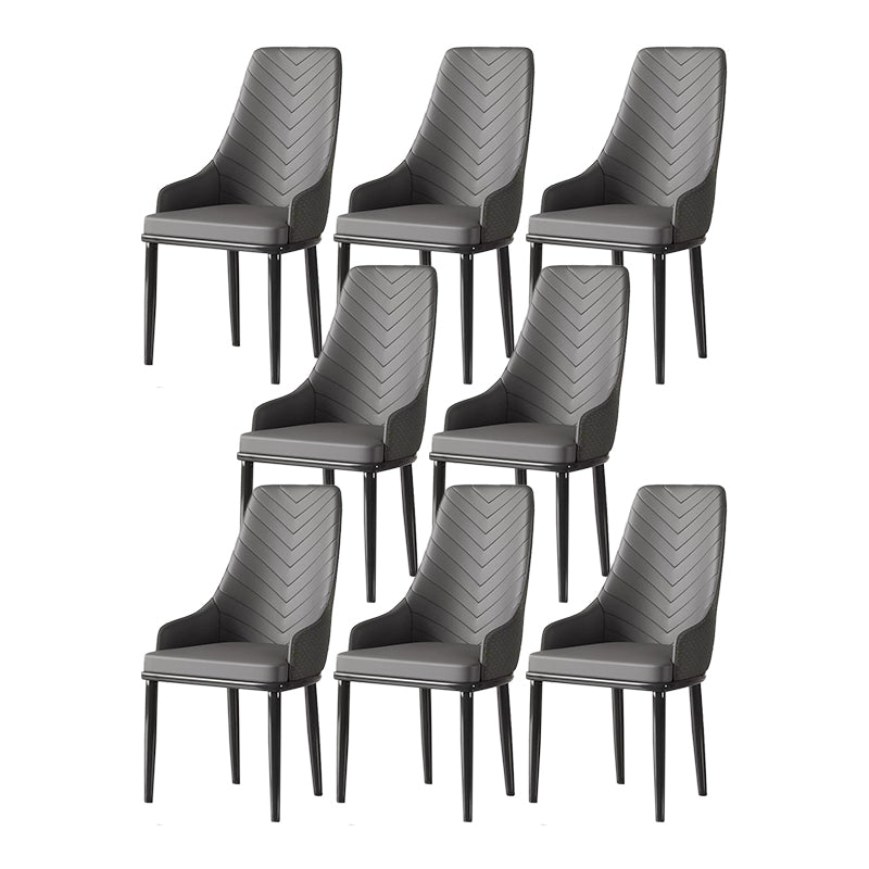 Modern Style Metal Solid Back Upholstered Dining Arm Chair(Set of 4/8)