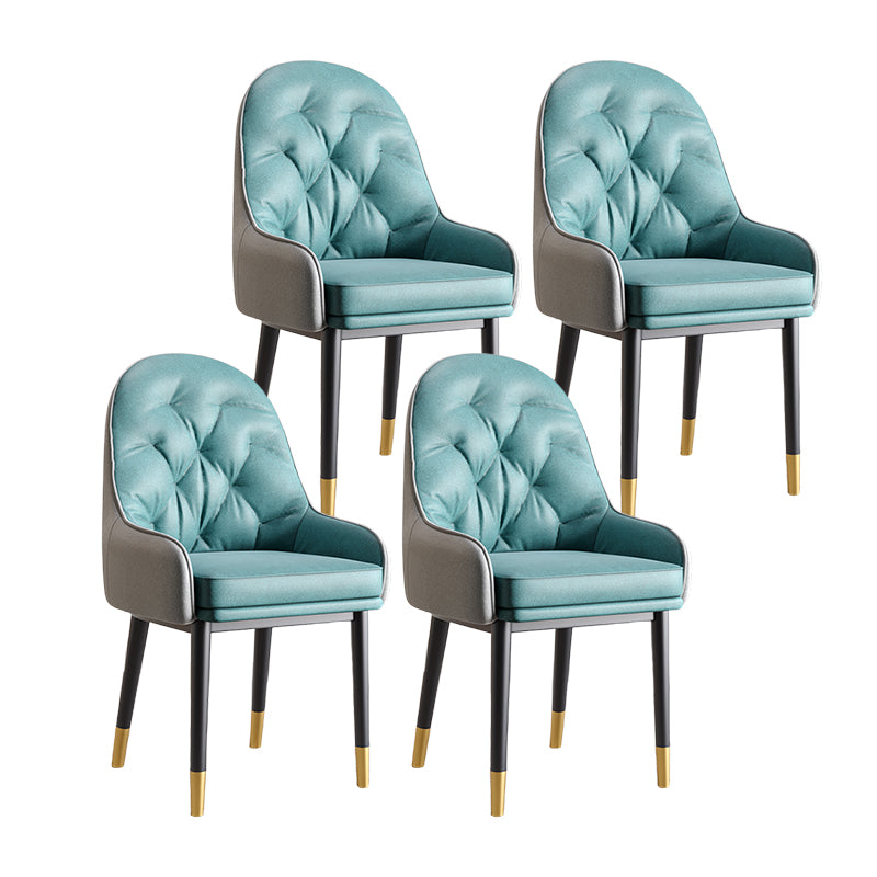 Modern Style Home Solid Back Metal Dining Arm Chair(Set of 4/8)