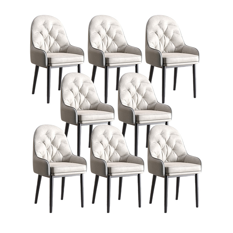 Modern Style Home Solid Back Metal Dining Arm Chair(Set of 4/8)