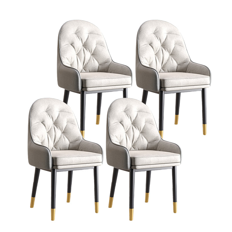 Modern Style Home Solid Back Metal Dining Arm Chair(Set of 4/8)