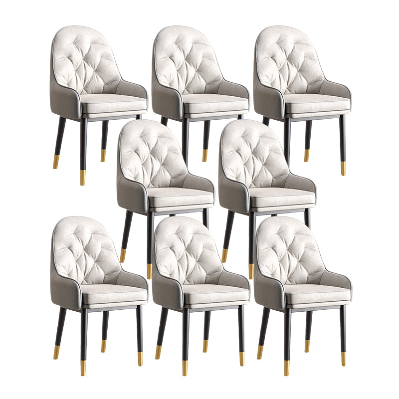 Modern Style Home Solid Back Metal Dining Arm Chair(Set of 4/8)