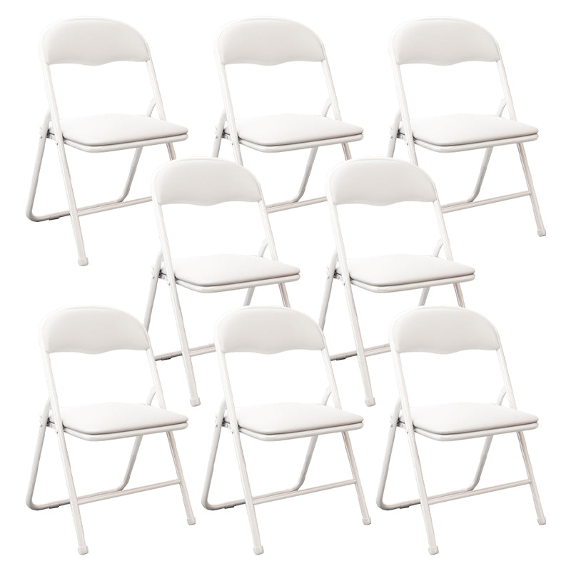 Contemporary Metal Open Back Folding Armless Dining Chairs(Set of 4/8)