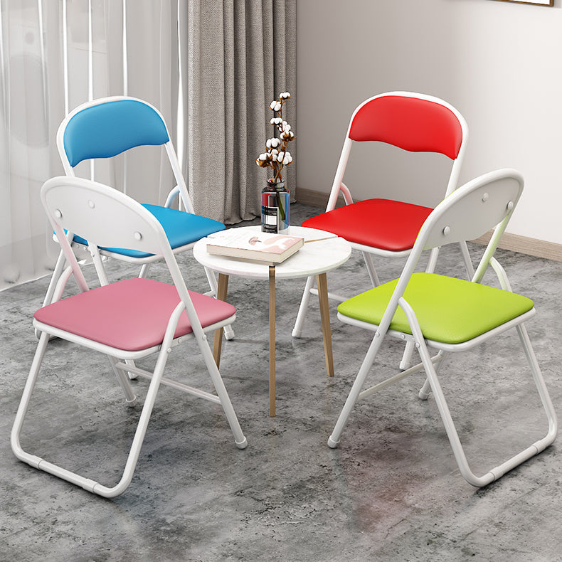 Contemporary Metal Open Back Folding Armless Dining Chairs(Set of 4/8)