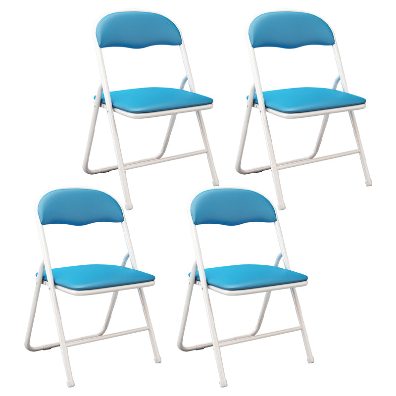 Contemporary Metal Open Back Folding Armless Dining Chairs(Set of 4/8)