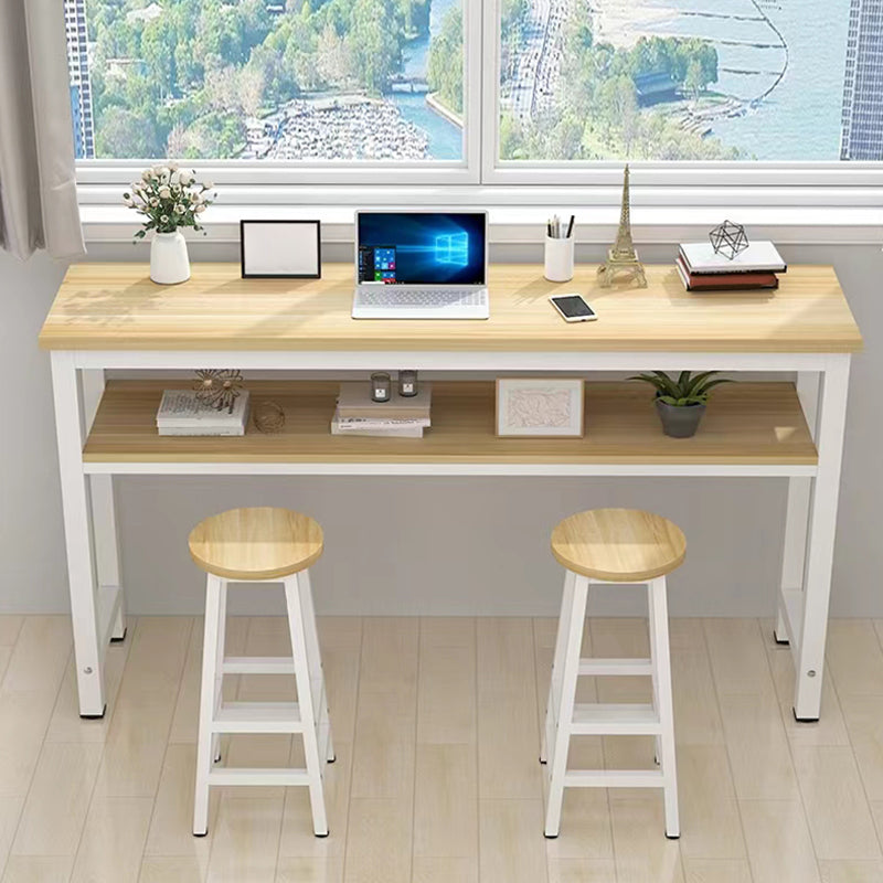 Contemporary Rectangle Bar Table with Storage for Kitchen Dining Room