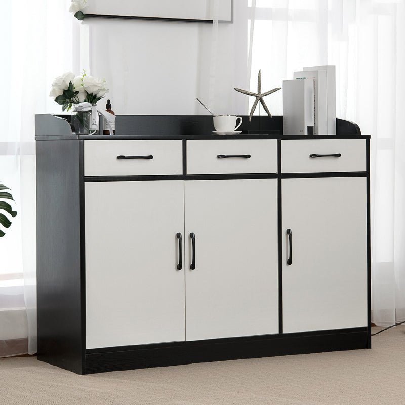 Contemporary Style Wood Dining Buffet with Drawer and Cabinets