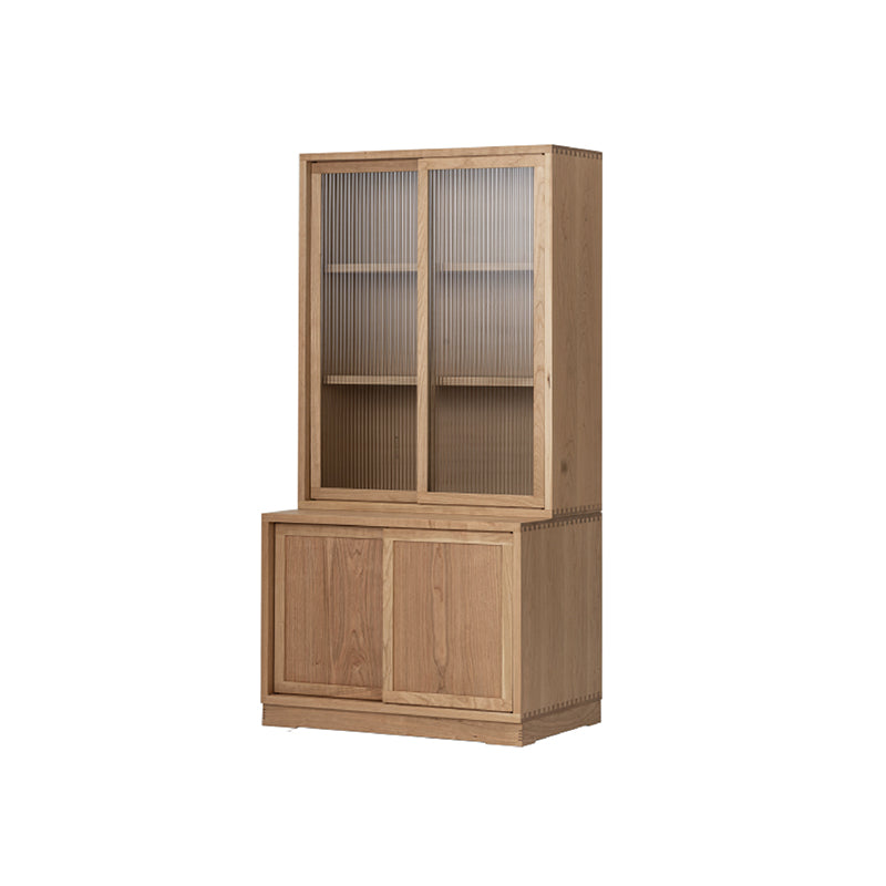 Contemporary Cherry Wood Sideboard Cabinet with Doors for Kitchen