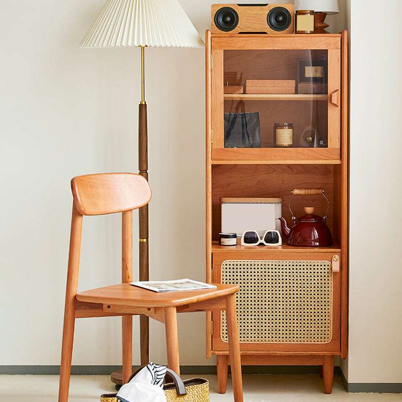 Contemporary Solid Wood Sideboard Cabinet with Doors for Kitchen