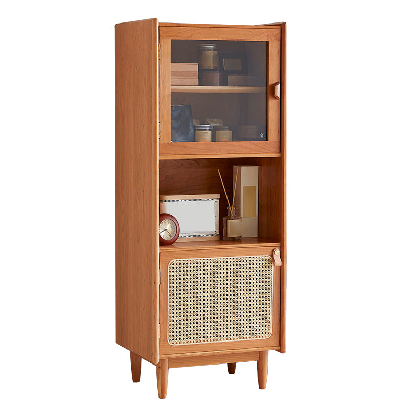 Contemporary Solid Wood Sideboard Cabinet with Doors for Kitchen