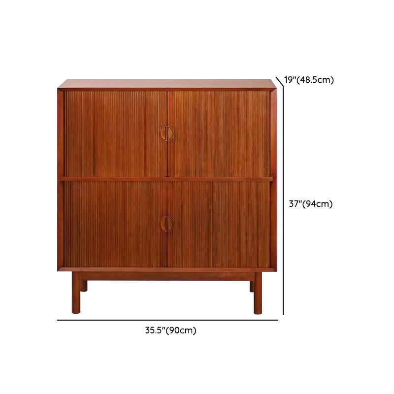 Tradition Cherry Wood Display Cabinet in Nature for Living Room