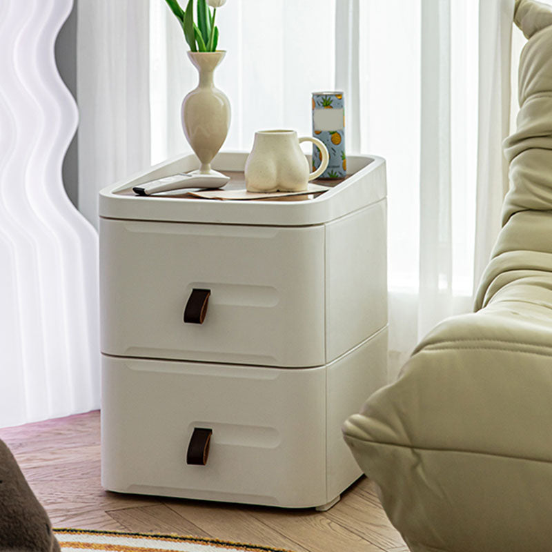 Contemporary White Night Table with 2/3/4 Drawers for Bedroom