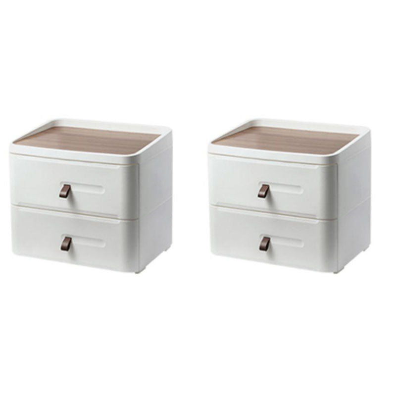 Contemporary White Night Table with 2/3/4 Drawers for Bedroom