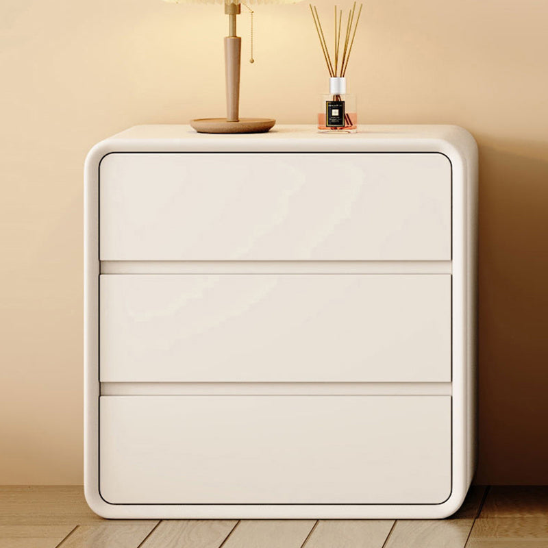 Scandinavian Pine Vertical Storage Chest with Soft-Close Drawers for Home