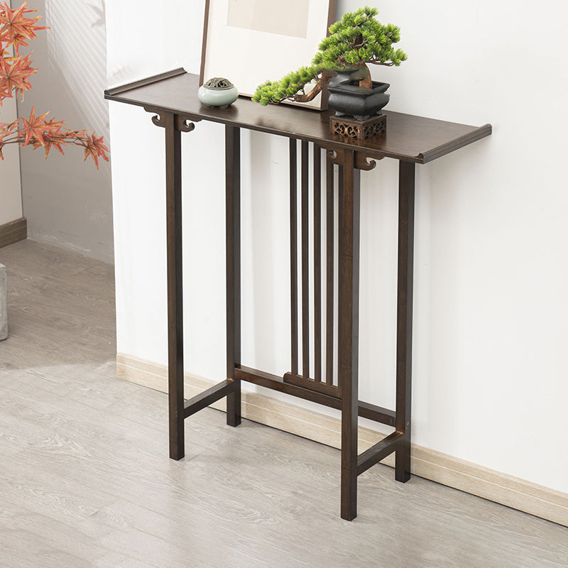 Rectangle Shape Console Table Wood Console Sofa Table in Brown