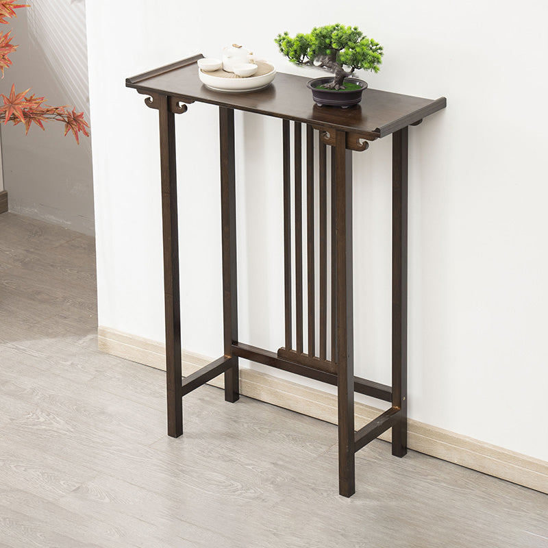 Rectangle Shape Console Table Wood Console Sofa Table in Brown