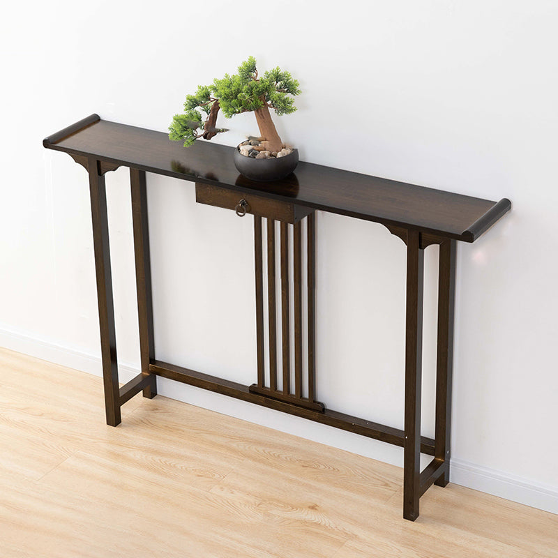 Rectangle Shape Console Table Wood Console Sofa Table in Brown