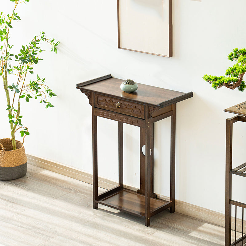 Rectangle Shape Console Table Wood Console Sofa Table in Brown