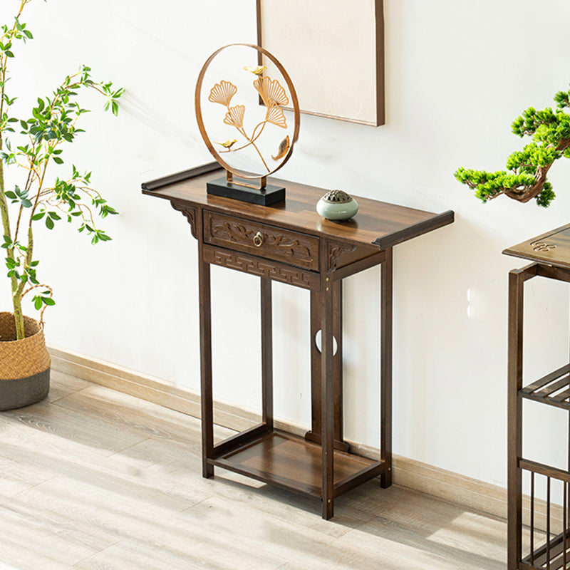 Rectangle Shape Console Table Wood Console Sofa Table in Brown