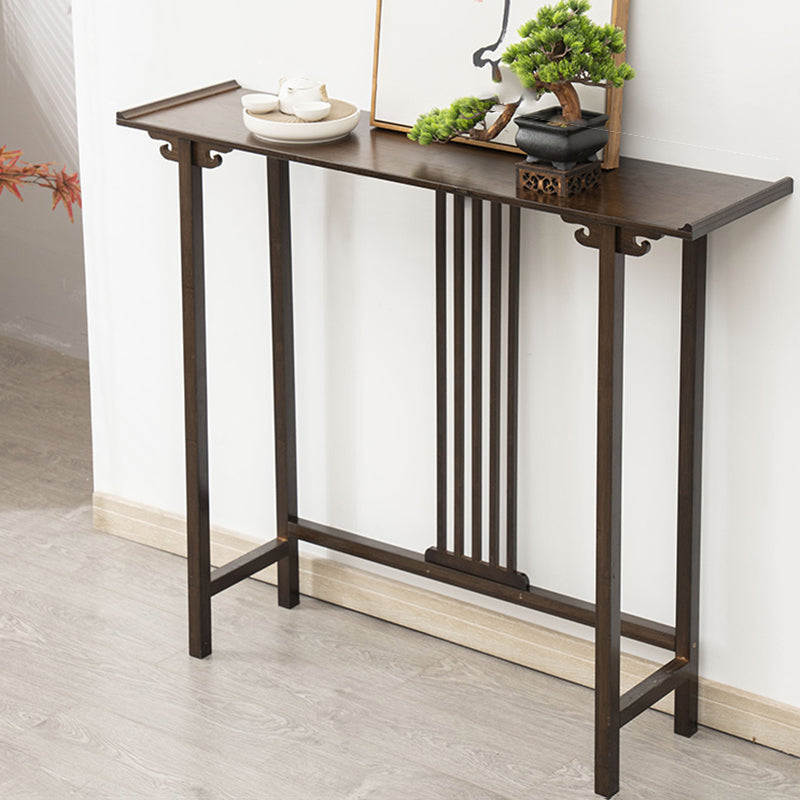 Rectangle Shape Console Table Wood Console Sofa Table in Brown