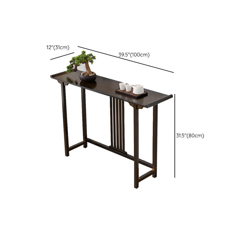 Rectangle Shape Console Table Wood Console Sofa Table in Brown