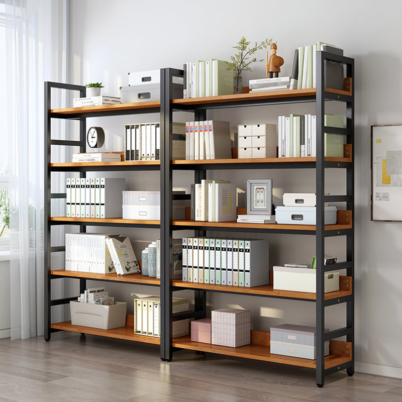 Modern Style Open Back Bookshelf Engineered Wood Bookcase for Office