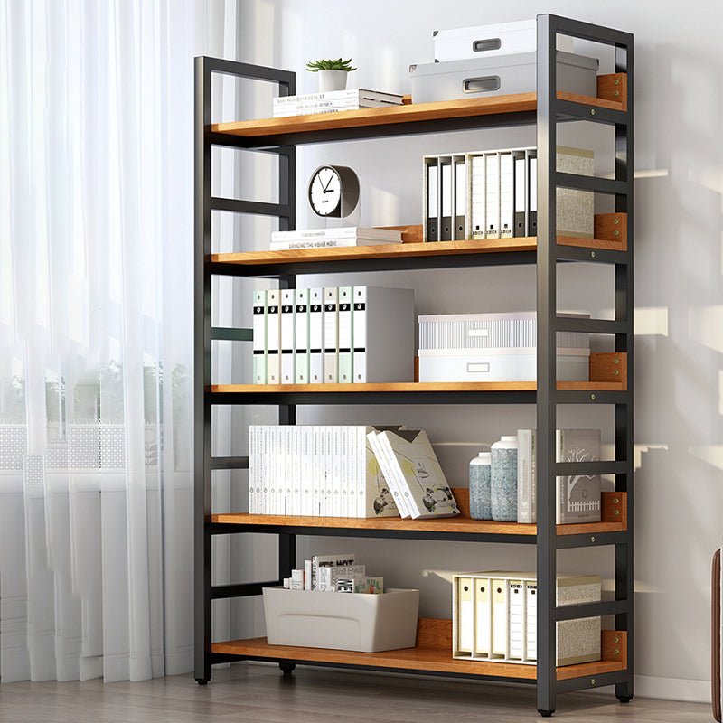 Modern Style Open Back Bookshelf Engineered Wood Bookcase for Office