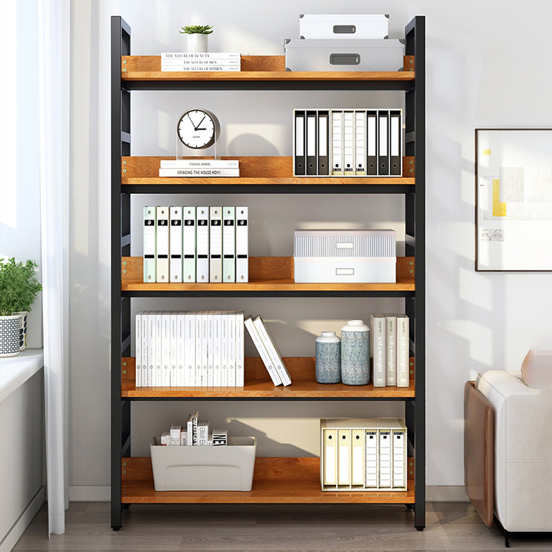 Modern Style Open Back Bookshelf Engineered Wood Bookcase for Office